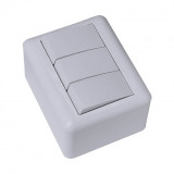 Cj Sobrepor Interruptor Triplo Simples - OVERLAP BLUX